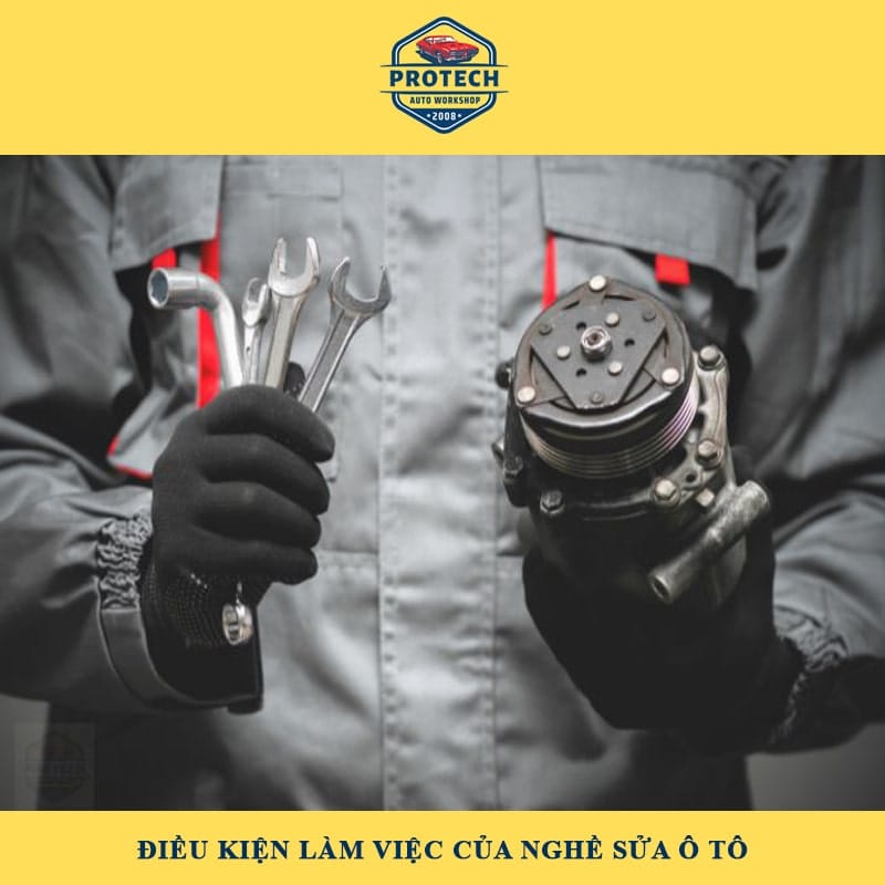Điều kiện làm việc của nghề sửa ô tô
