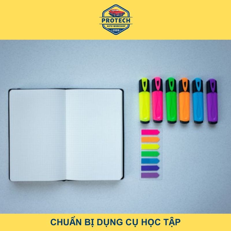 Chuẩn bị dụng cụ học tập