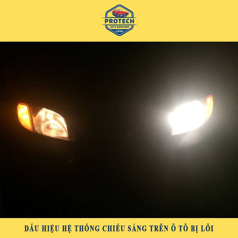Dấu hiệu và nguyên nhân hệ thống chiếu sáng trên xe ô tô không hoạt động