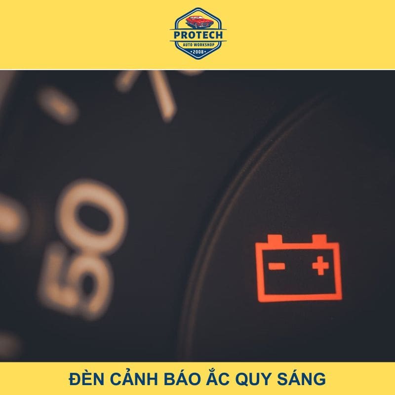 Đèn cảnh báo ắc quy sáng