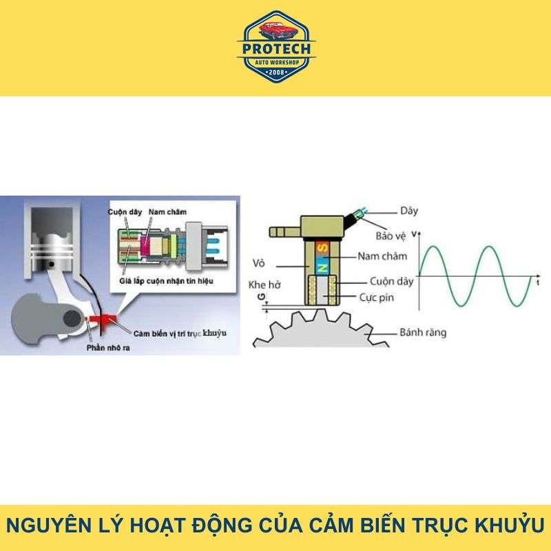 Nguyên lý hoạt động cảm biến vị trí trục khuỷu