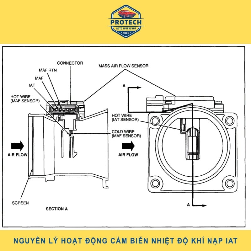 Nguyên lý hoạt động cảm biến nhiệt độ khí nạp IAT