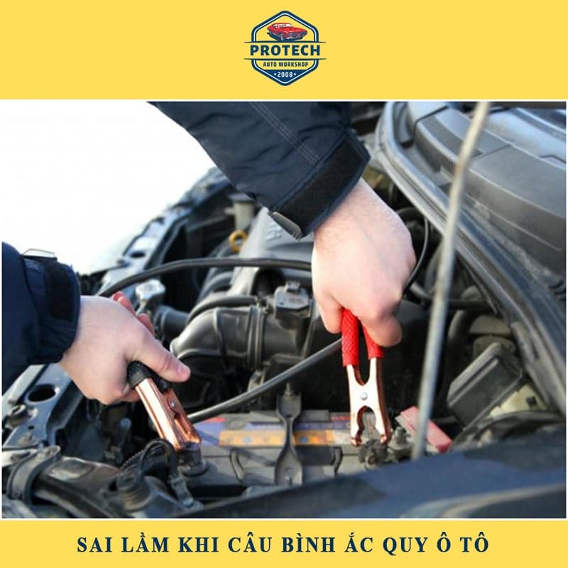 Những sai lầm khi câu bình ắc quy ô tô
