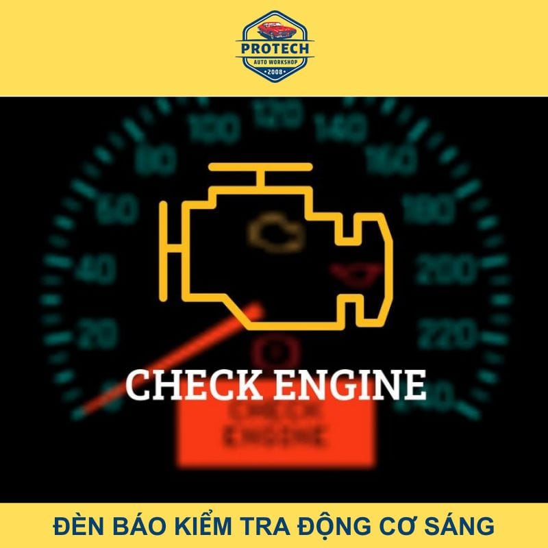 Đèn báo kiểm tra động cơ sáng