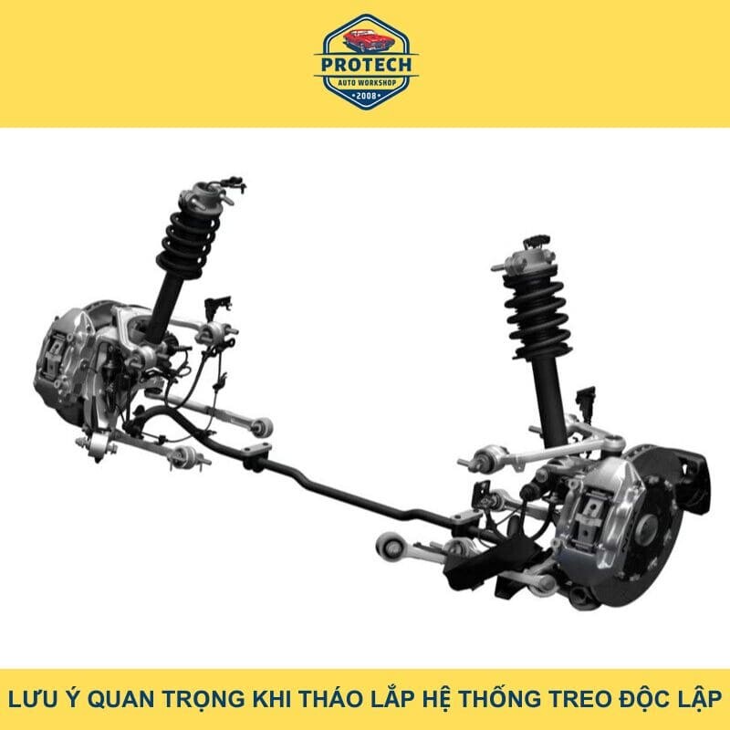 Lưu ý quan trọng khi tháo lắp hệ thống treo độc lập