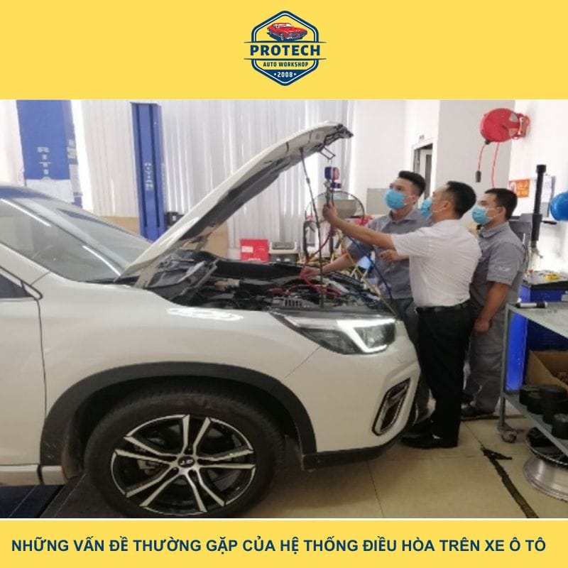 Vấn đề thường gặp của hệ thống điều hòa trên ô tô