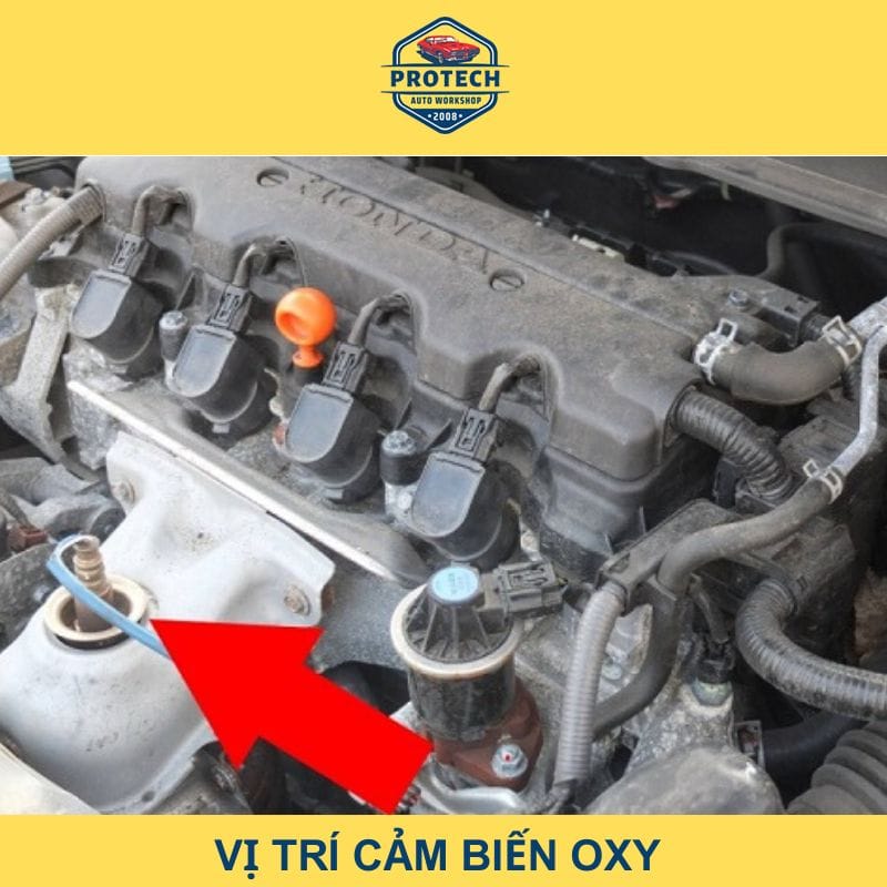 Vị trí của cảm biến oxy trên xe ô tô