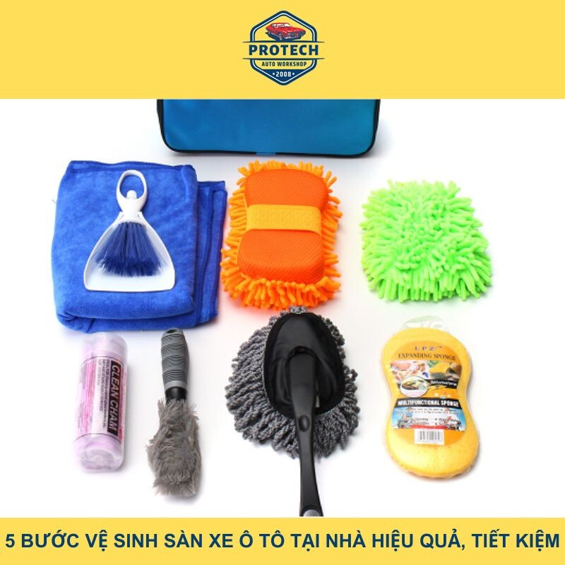 Hướng dẫn các bước vệ sinh sàn xe ô tô tại nhà