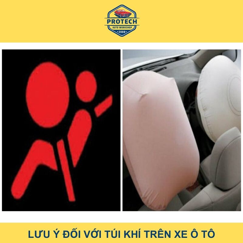 Lưu ý đối với túi khí trên xe ô tô