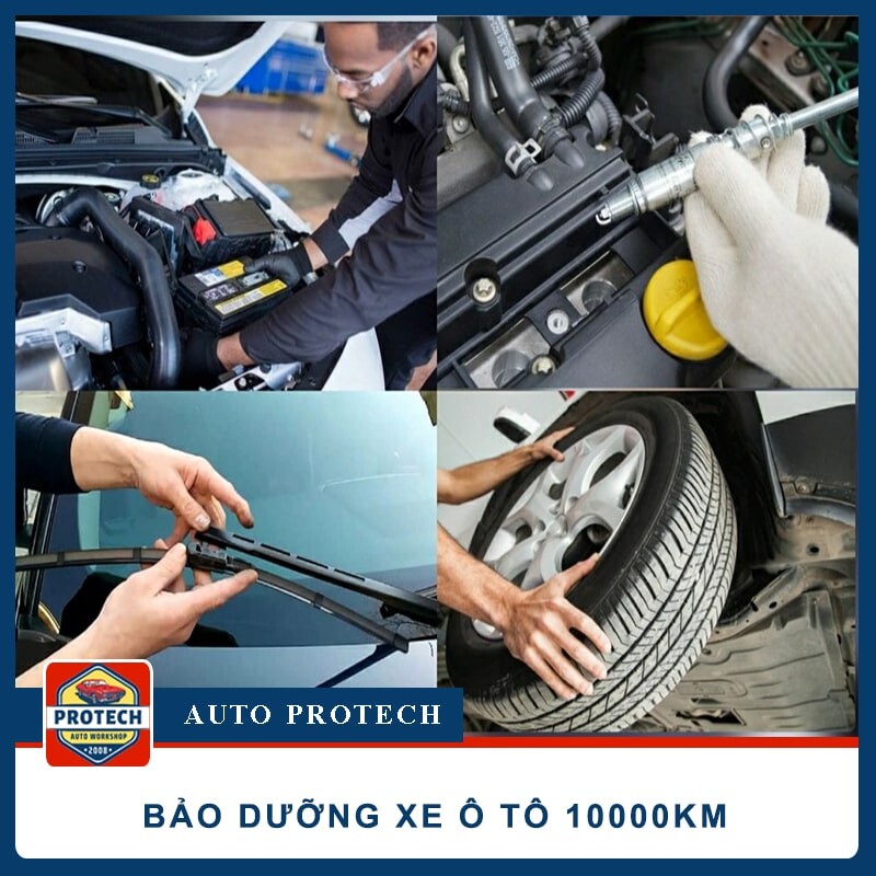 Bảo dưỡng xe ô tô 10000km (checklist) hạng mục cần làm