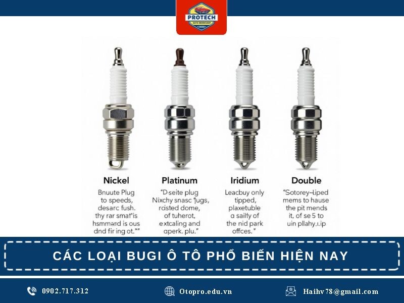 Các loại Bugi ô tô phổ biến