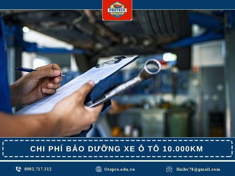 Chi phí bảo dưỡng xe ô tô 10000km
