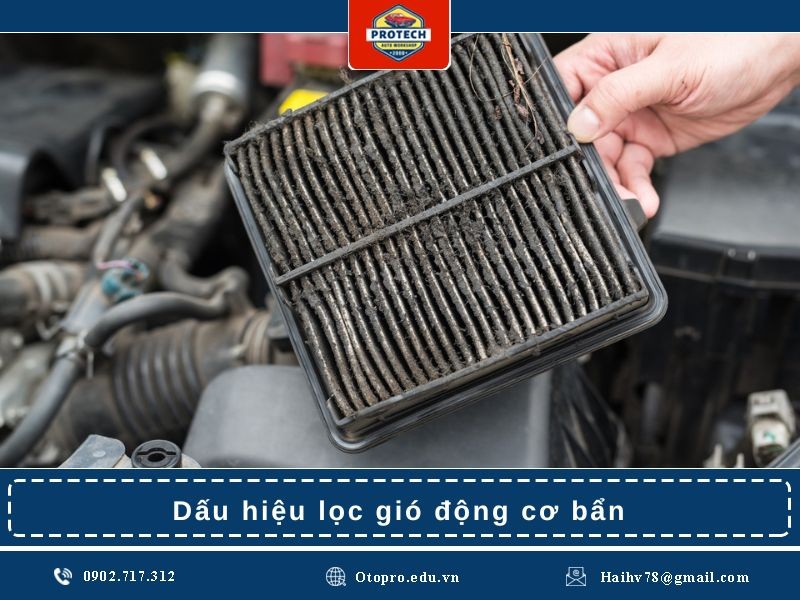 Dấu hiệu lọc gió động cơ bẩn