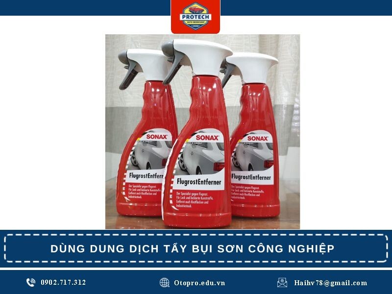 Dùng dung dịch tẩy bụi sơn công nghiệp