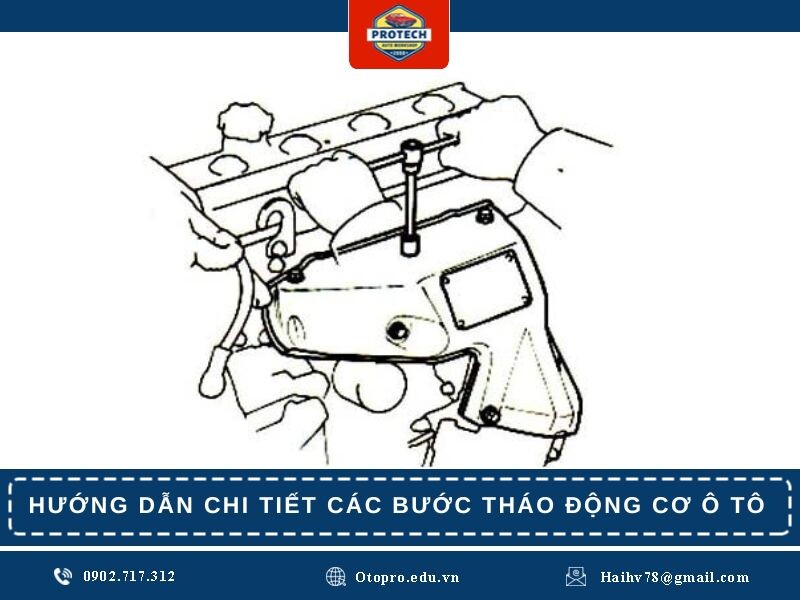 Hướng dẫn chi tiết các bước tháo động cơ xe ô tô