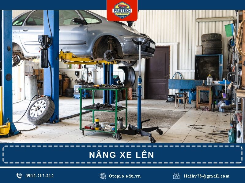 Nâng xe lên