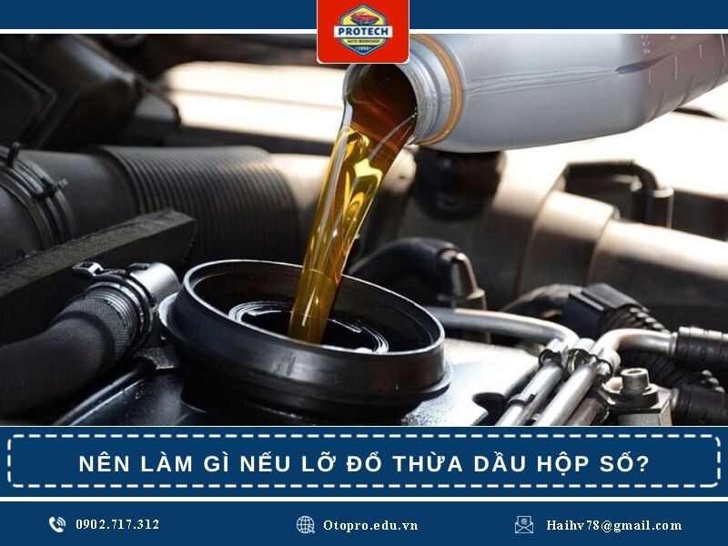 Nên làm gì khi đổ thừa dầu vào hộp số ô tô