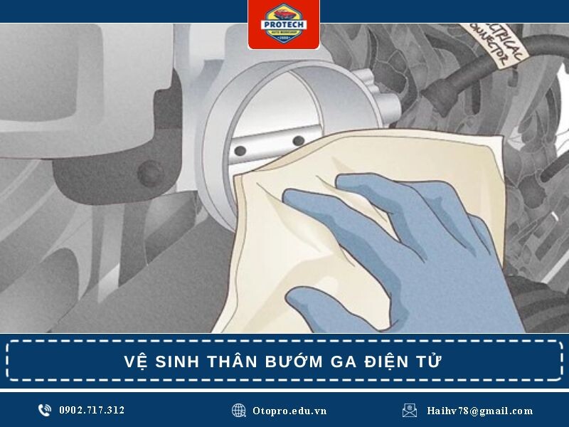Vệ sinh thân bướm ga điện tử