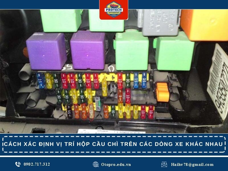 Cách xác định vị trí hộp cầu chì trên các dòng xe khác nhau