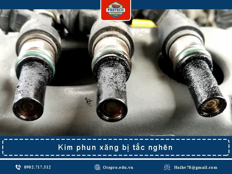 Kim phun xăng bị tắc nghẽn