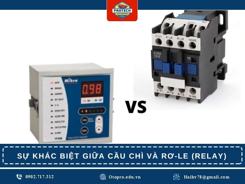 Sự khác biệt giữa cầu chì và rơ-le (relay)