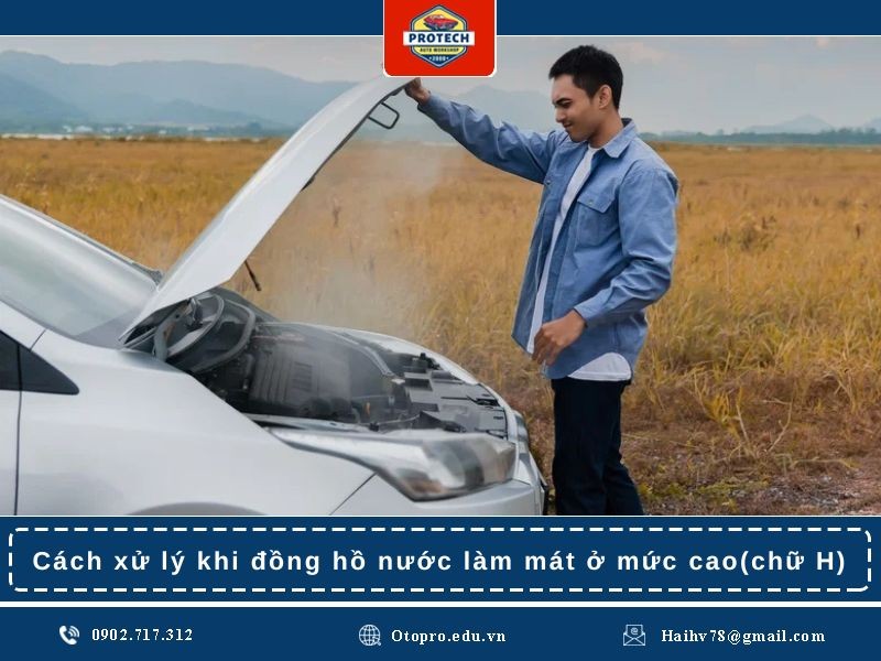 Cách xử lý khi đồng hồ nước làm mát ở mức cao(chữ H)