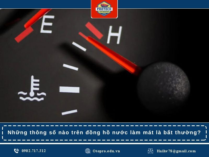 Những thông số nào trên đồng hồ nước làm mát là bất thường?