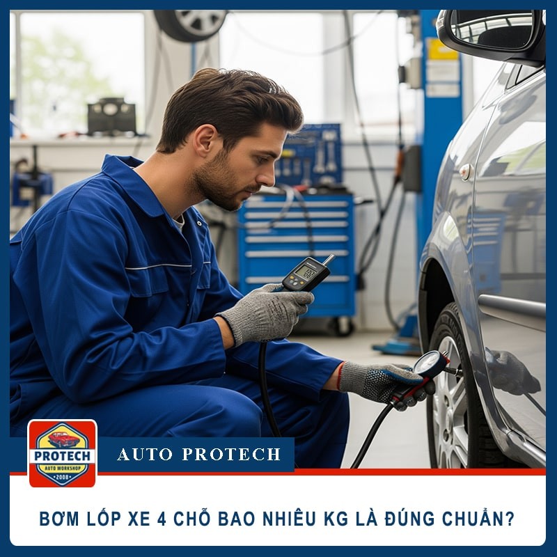 Bơm lốp xe 4 chỗ bao nhiêu kg: Hướng dẫn từ chuyên gia Auto Protech