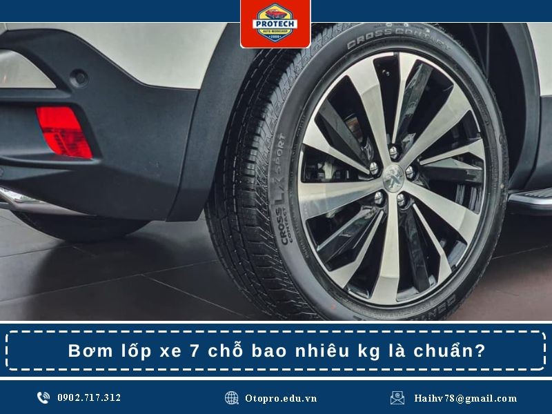Bơm lốp xe 7 chỗ bao nhiêu kg là chuẩn?