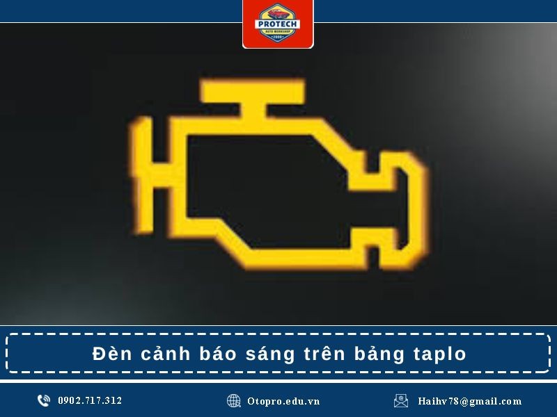 Đèn cảnh báo sáng trên bảng taplo