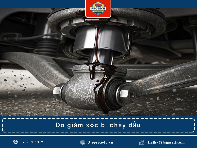 Do giảm xóc bị chảy dầu