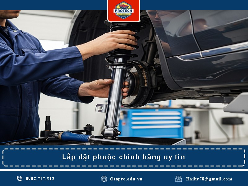 Lắp đặt phuộc chính hãng uy tín