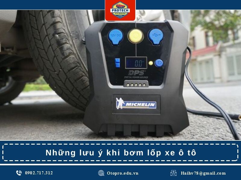 Những lưu ý khi bơm lốp xe ô tô