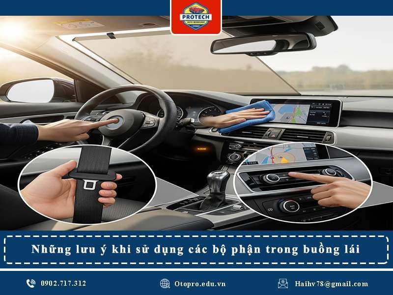 Những lưu ý khi sử dụng các bộ phận trong buồng lái