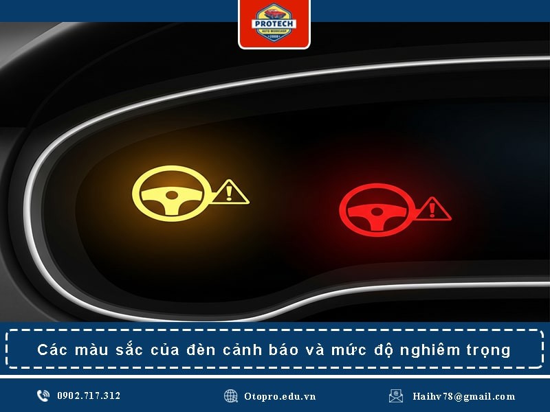 Phân biệt các màu sắc của đèn cảnh báo và mức độ nghiêm trọng