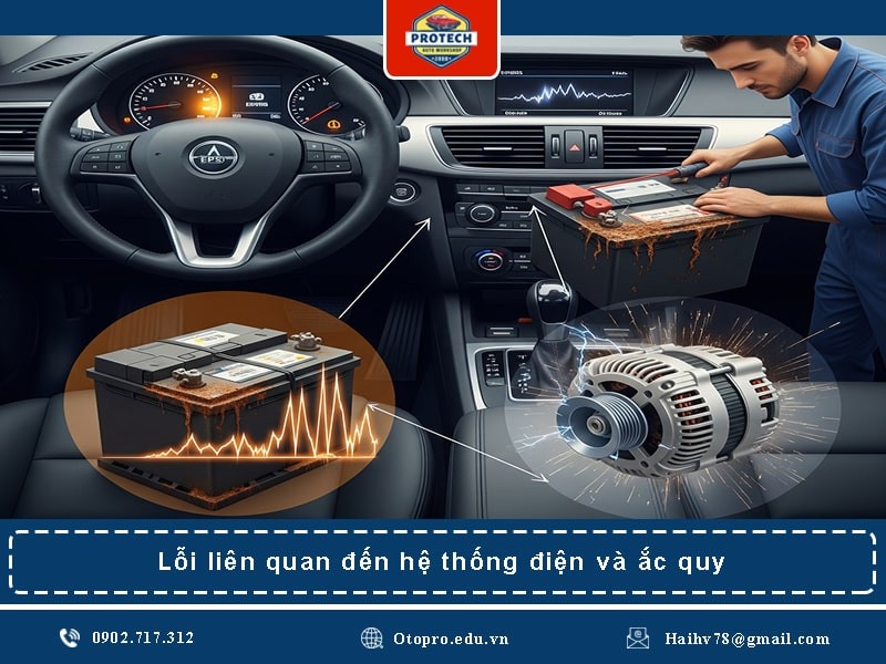 Lỗi liên quan đến hệ thống điện và ắc quy
