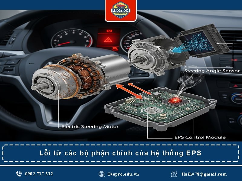 Lỗi từ các bộ phận chính của hệ thống EPS