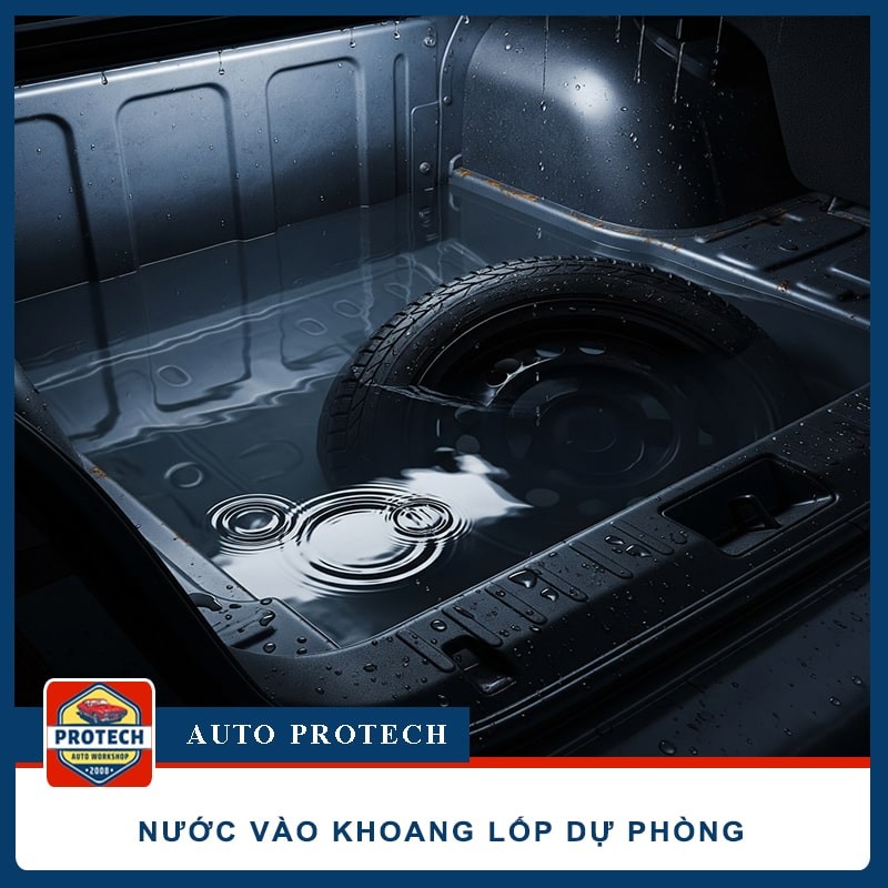 Nguyên nhân nước vào khoang lốp dự phòng và cách khắc phục