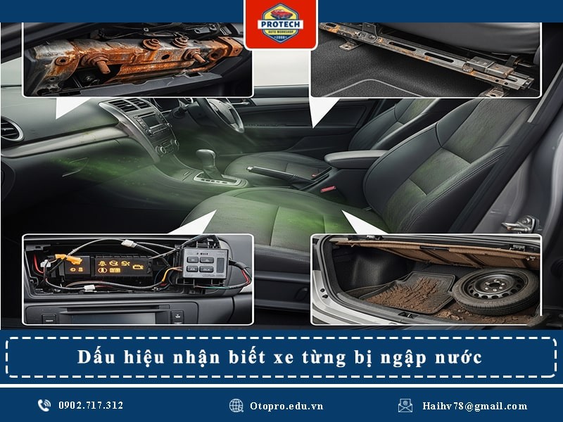 Dấu hiệu nhận biết xe từng bị ngập nước