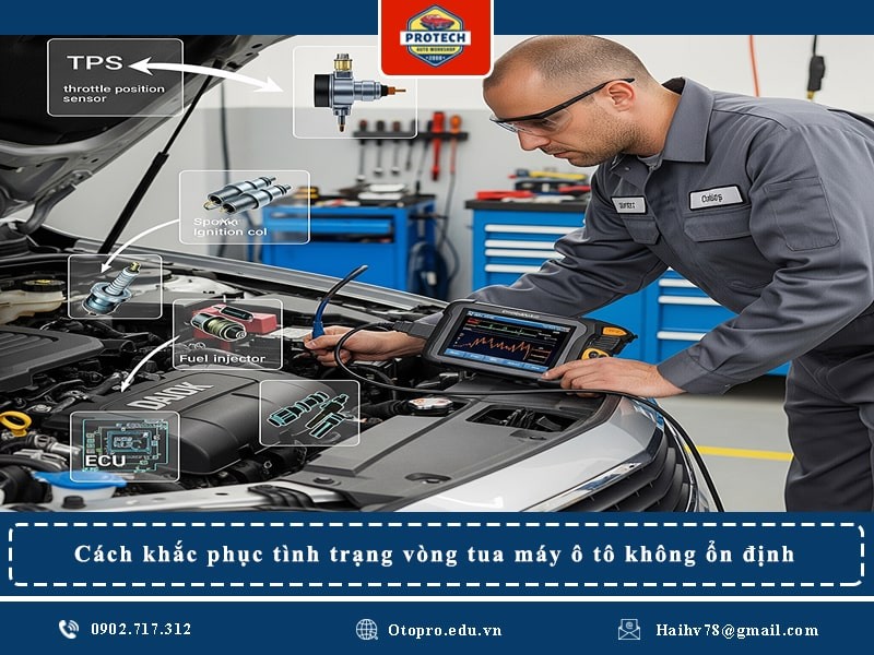 Cách khắc phục tình trạng vòng tua máy ô tô không ổn định