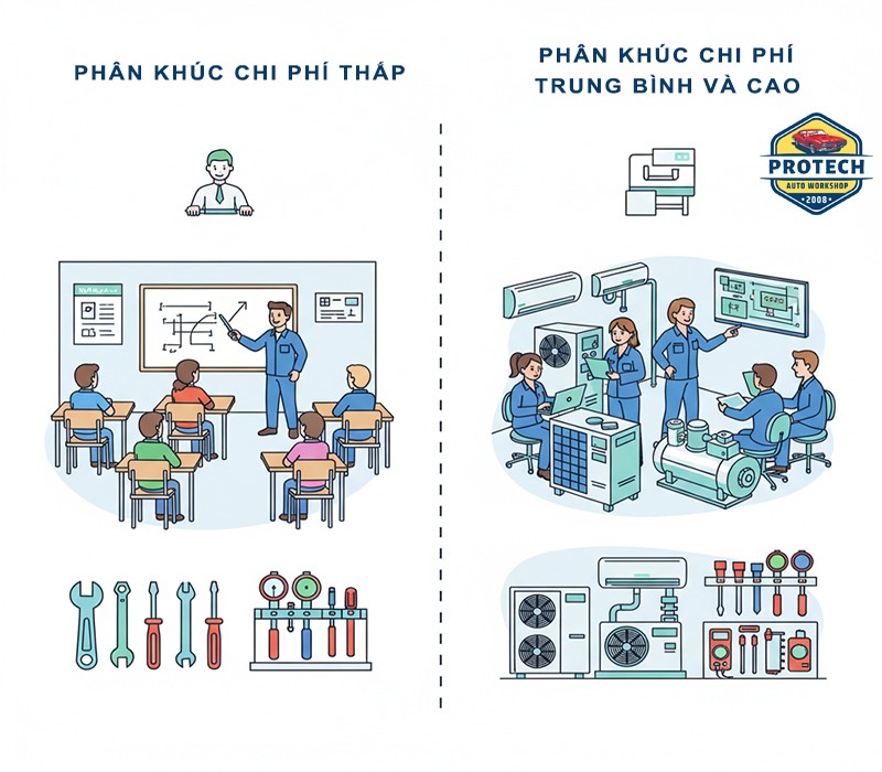 Mức học phí học nghề điện lạnh trên thị trường hiện nay