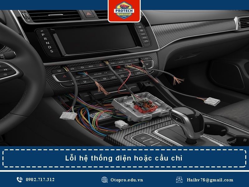 Đèn hộp số ô tô không sáng do lỗi hệ thống điện hoặc cầu chì