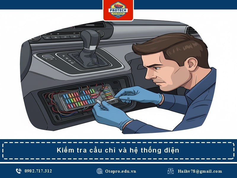 Kiểm tra cầu chì và hệ thống điện