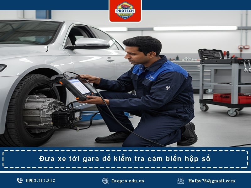 Đưa xe tới gara để kiểm tra cảm biến hộp số
