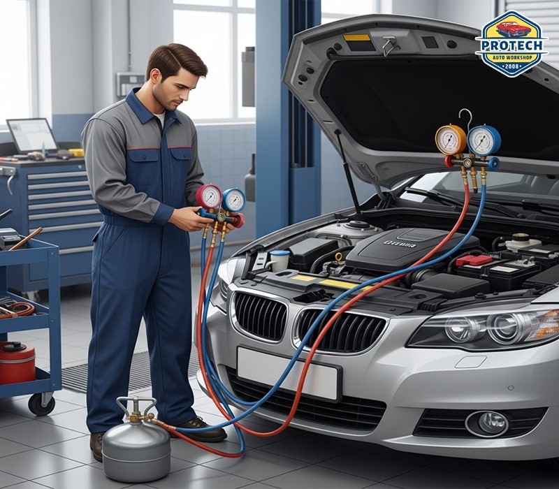 Quy trình nạp gas điều hòa ô tô