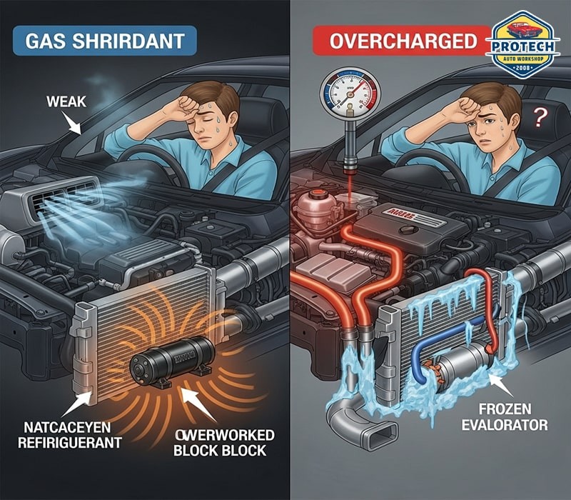 Tác hại của việc thiếu gas hoặc thừa gas điều hòa