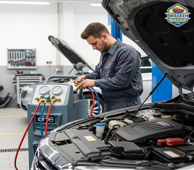 Hướng dẫn chi tiết quy trình nạp gas điều hòa ô tô