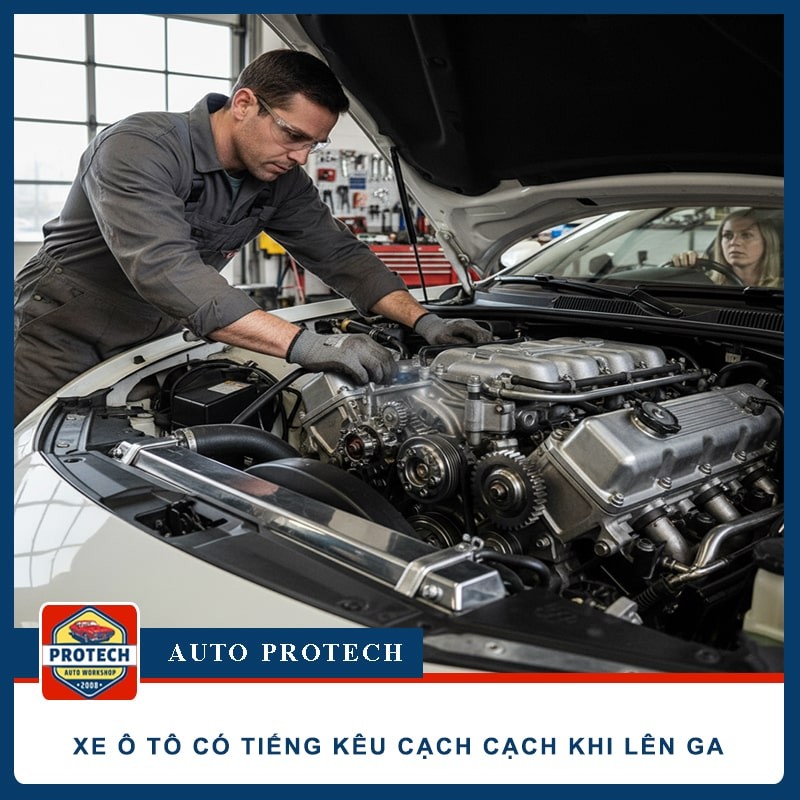 Xe ô tô có tiếng kêu cạch cạch khi lên ga: Cảnh báo hư hỏng