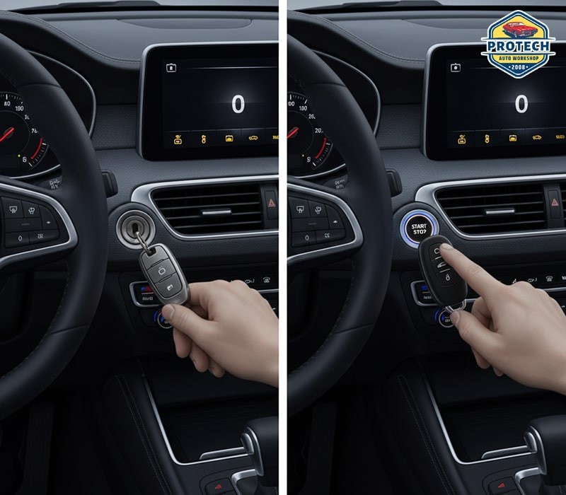 Khởi động xe để ngắt hệ thống báo động