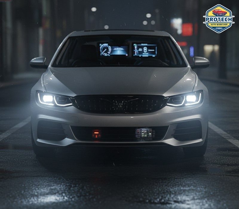 Đèn pha bị mờ hoặc nhấp nháy